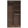 Stylish Brown Oak Wardrobe - 100x50x200 cm - Engineered Wood