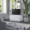 TV Cabinet White 80x34x36 cm Engineered Wood Colour white Quantity in Package 1 