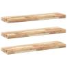 Floating Shelves 3 pcs | Untreated Solid Wood Acacia - Hipomarket