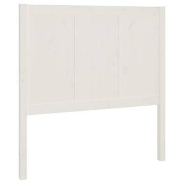 White Bed Headboard - Solid Pine Wood 80.5x4x100 cm | Hipomarket