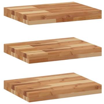 Floating Shelves 3 pcs | Solid Acacia Wood | Stylish Storage