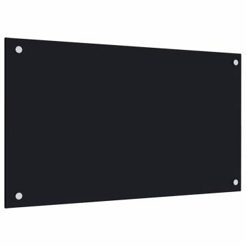 Black Tempered Glass Kitchen Backsplashes - 70x60 cm (Set of 2)