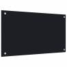 Black Tempered Glass Kitchen Backsplashes - 70x60 cm (Set of 2)