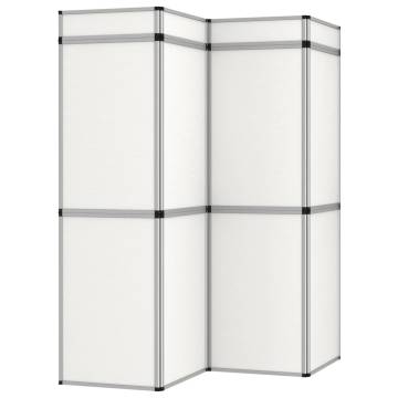 12-Panel Folding Exhibition Display Wall - 242x200 cm White