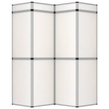 12-Panel Folding Exhibition Display Wall - 242x200 cm White