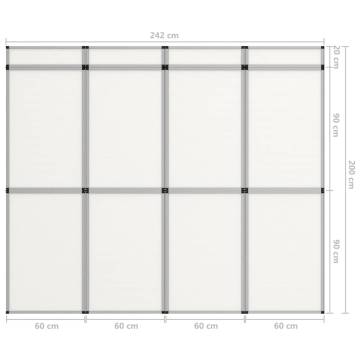 12-Panel Folding Exhibition Display Wall - 242x200 cm White