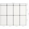 12-Panel Folding Exhibition Display Wall - 242x200 cm White