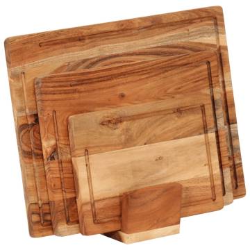 3 Piece Solid Wood Acacia Chopping Board Set | HipoMarket