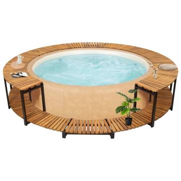 Solid Acacia Wood Spa Surround - 273x53 cm | HipoMarket