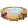 Solid Acacia Wood Spa Surround - 273x53 cm | HipoMarket