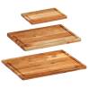 3 Piece Solid Wood Acacia Chopping Board Set | HipoMarket