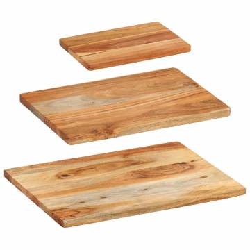 3 Piece Solid Wood Acacia Chopping Board Set | HipoMarket