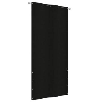 Black Balcony Screen 100x240 cm - Privacy & Decoration