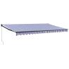 Retractable Blue & White Awning 5x3m | Durable & Stylish