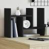 Desk Organiser Black - Compact Engineered Wood Storage