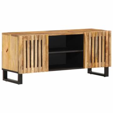 Solid Wood Mango TV Cabinet - Industrial Style 105x34x46 cm