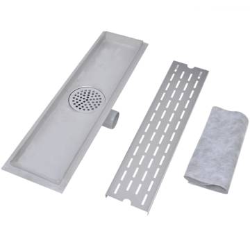 Linear Shower Drain 2 pcs 530x140 mm Stainless Steel | HipoMarket