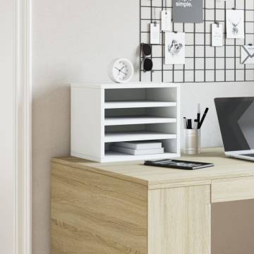 White Desk Organiser - 36x26x29.5 cm Engineered Wood | HipoMarket