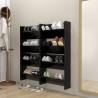 Wall Shoe Cabinets 4 pcs Black 60x18x60 cm Engineered Wood Colour black Quantity in Package 4 Height 60 cm Width 1 