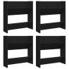 Wall Shoe Cabinets - 4 pcs Black | Stylish Storage Solution