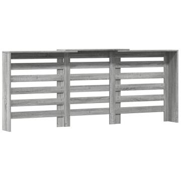 Stylish Grey Sonoma Radiator Cover - Engineered Wood Design