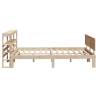 Solid Wood Pine Bed Frame with Headboard 160x200 cm