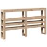 Solid Wood Pine Bed Frame with Headboard 140x190 cm