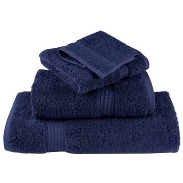 8 Piece Premium Towel Set SOLUND Navy Blue - 600 GSM Quality