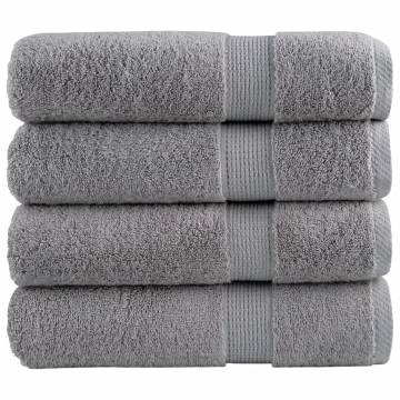 Premium Shower Towels SOLUND - 4 Pack Grey, 70x140cm 600gsm