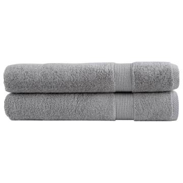 Premium Sauna Towels SOLUND 2pcs Grey 80x200cm - Hipomarket