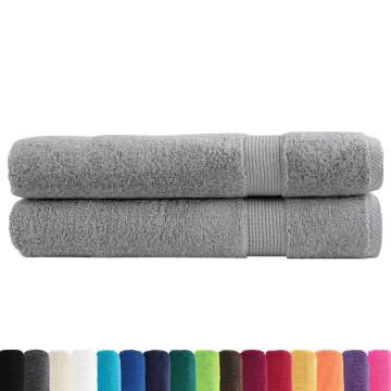 Premium Sauna Towels SOLUND 2pcs Grey 80x200cm - Hipomarket