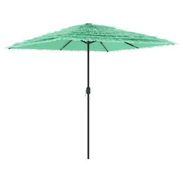 Garden Parasol with Steel Pole - Stylish Green Umbrella | HipoMarket