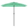 Garden Parasol with Steel Pole - Stylish Green Umbrella | HipoMarket