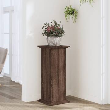 Brown Oak Plant Stand - 33x33x80 cm | Hipomarket