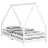 Kids Bed Frame White 90x190 cm Solid Pine - Fun & Sturdy