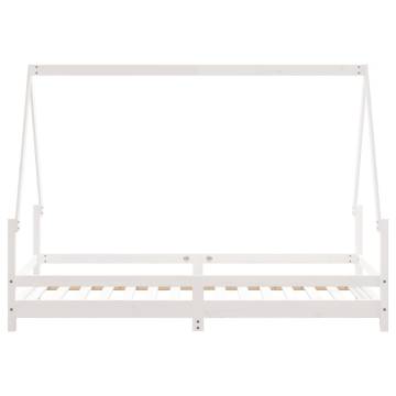 Kids Bed Frame White 90x190 cm Solid Pine - Fun & Sturdy