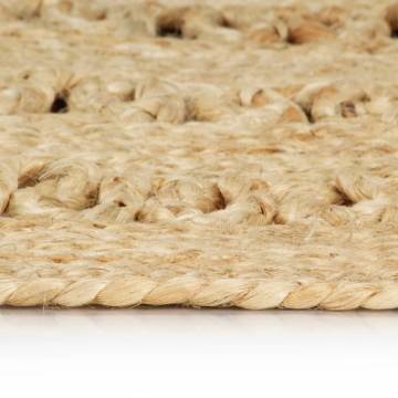 Handmade Braided Jute Rug 180 cm - Natural Home Decor