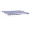 Retractable Awning Blue and White 5x3m - Hipomarket