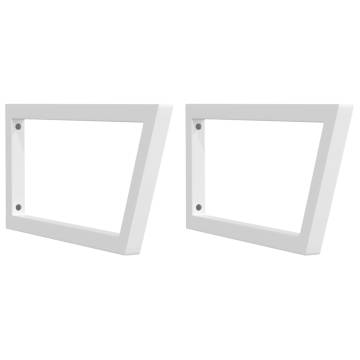 Elegant Trapezium Shelf Brackets for Washbasin - 2 pcs White