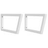 Elegant Trapezium Shelf Brackets for Washbasin - 2 pcs White