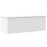 Storage Box White 102x35x35 cm | Durable Engineered Wood