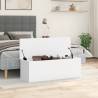 Storage Box White 102x35x35 cm | Durable Engineered Wood