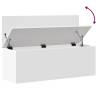 Storage Box White 102x35x35 cm | Durable Engineered Wood