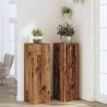 Plant Stands 2 pcs Old Wood - Durable Engineered Wood | HipoMarket