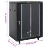 15U Network Cabinet | 19" IP20 Black | 53x40x80 cm