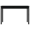 Black Garden Table 121x82.5 cm | Solid Pine Wood Furniture