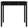 Black Garden Table 121x82.5 cm | Solid Pine Wood Furniture