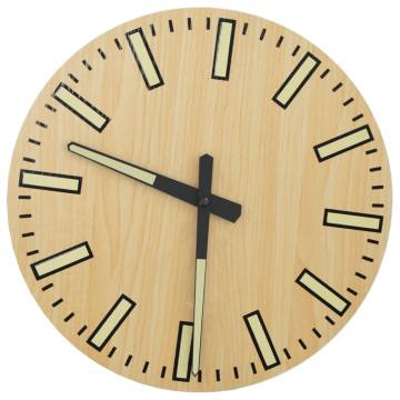 Luminous Yellow Wall Clock Ø30 cm | Elegant Home Decor