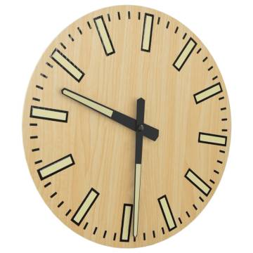 Luminous Yellow Wall Clock Ø30 cm | Elegant Home Decor