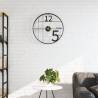 Elegant Black Iron Wall Clock Ø50 cm | Hipomarket